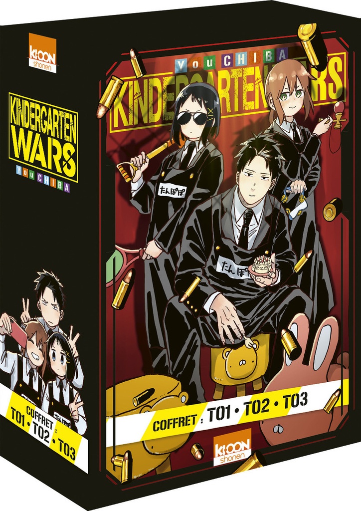 {'#text': 'Coffret Kindergarten Wars vol. 1 à 3 2025', '@attrs': {'textcase': '01'}}