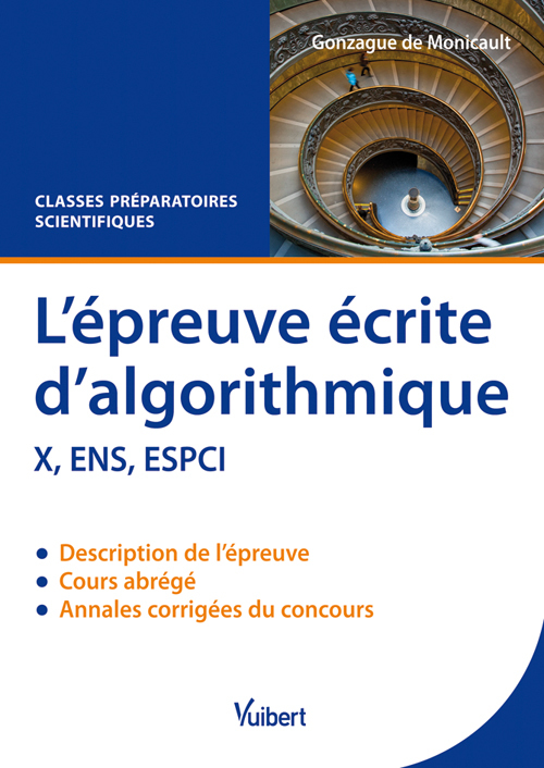 [9782311003505] L'épreuve écrite d'algorithmique X, ENS, ESPCI