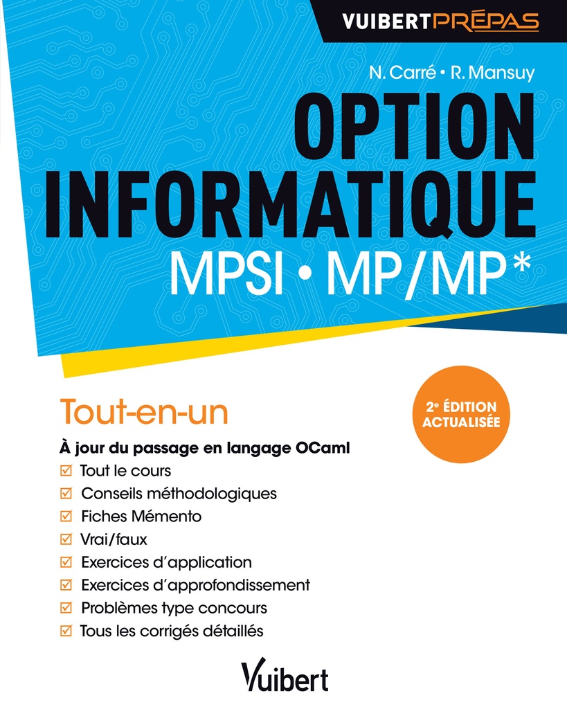 [9782311406832] Option informatique MPSI-MP/MP* (2e édition actualisée)