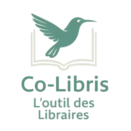 Logo Co-Libris – L’outil des Libraires (colibri + livre ouvert)